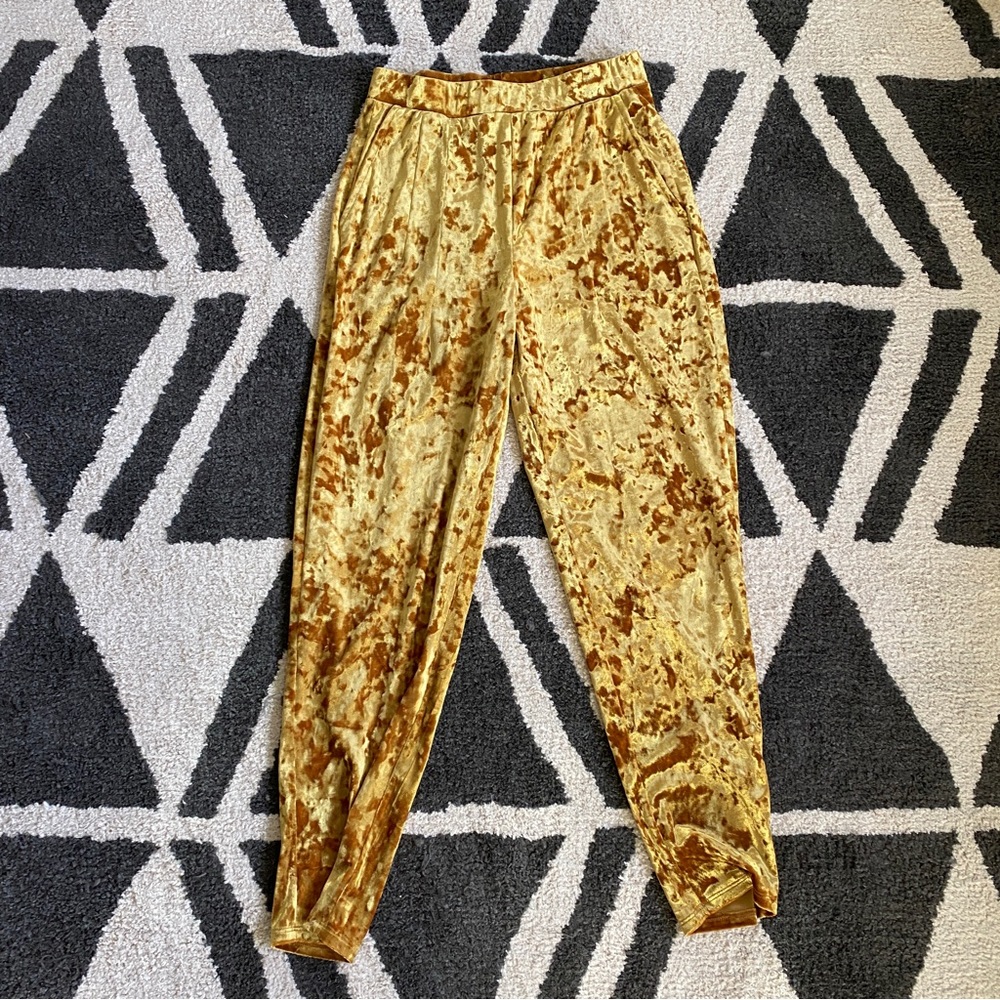 Lieth crushed velvet elastic wait pant XS